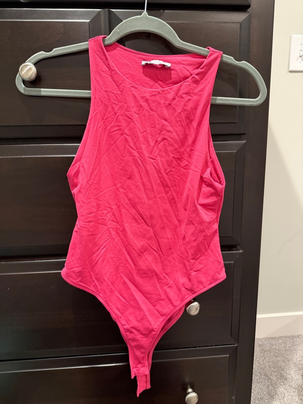 Zara Hot Pink Sleeveless Bodysuit